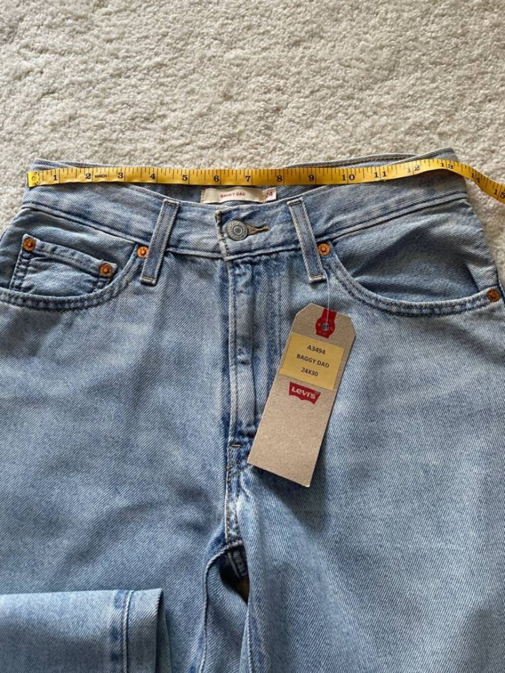 NWT Levi's Baggy Dad Mid Rise Wide Leg Women's Jeans Size 24/30 - Picture 8 of 12